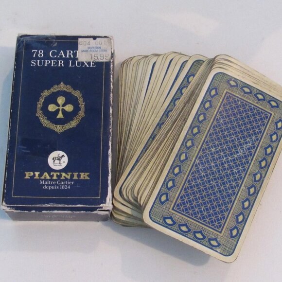 Vtg French Jeu de Tarots Super Luxe 78 Cartes Platnik 1995 with Official Guide - Picture 1 of 10